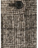 tweed check wide-leg trousers