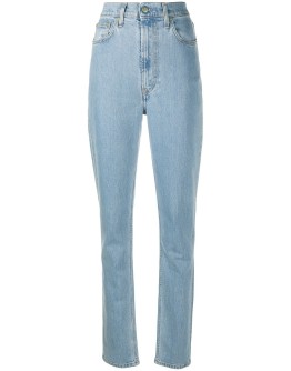 high-waisted jeans