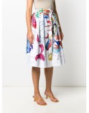 zodiac print midi skirt
