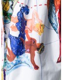 zodiac print midi skirt