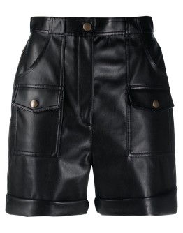 flap-pocket high-rise shorts 