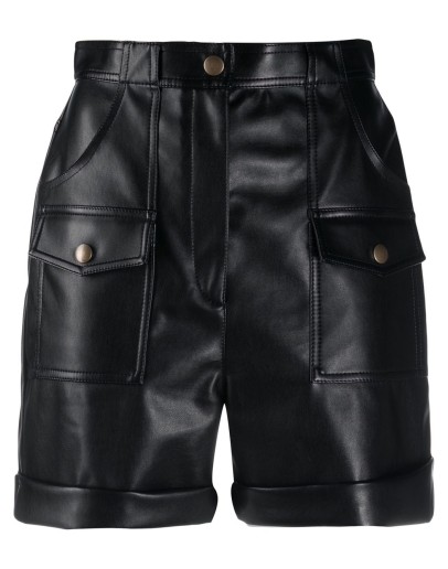 flap-pocket high-rise shorts 