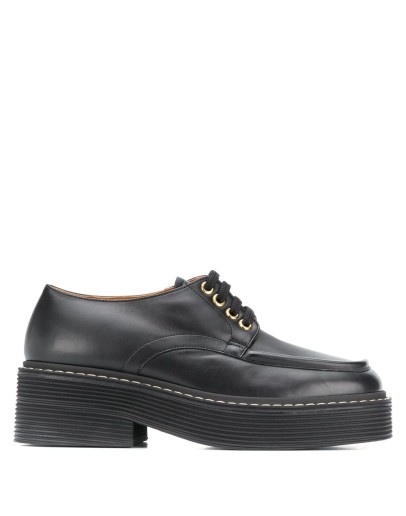 square-toe lace-up shoes