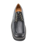 square-toe lace-up shoes