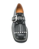 fringed lace-up shoes