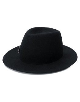leaf-plaque fedora hat