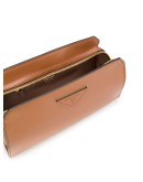 top zip calf leather clutch bag