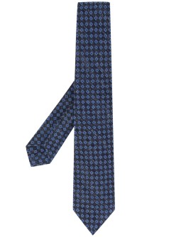 geometric-jacquard tie