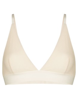 ribbed organic cotton triangle bra