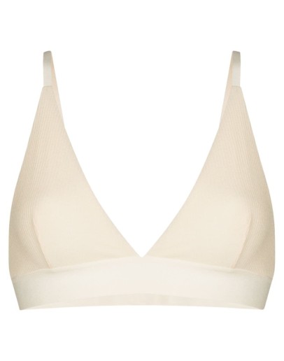 ribbed organic cotton triangle bra