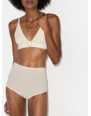 ribbed organic cotton triangle bra