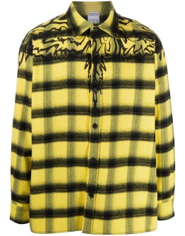 Psychedelic Wings checked shirt