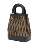 Dauphine geometric jacquard bucket bag