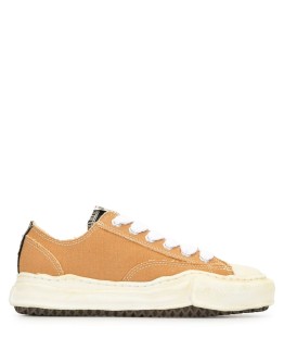 contrast panel low top sneakers
