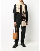 intarsia knitted scarf