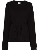 Shaw belted ribbed organic cotton sweatshirt