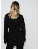 Shaw belted ribbed organic cotton sweatshirt