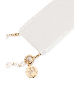 faux pearl-embellished iPhone X case