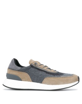 panelled low-top sneakers 