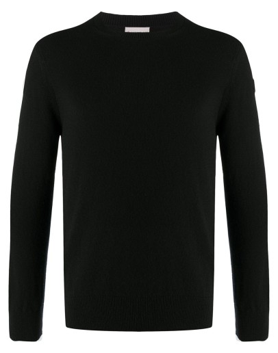 stripe-trim virgin wool jumper