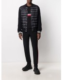 stripe-trim virgin wool jumper