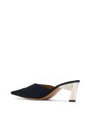 sculpted heel pointed toe mules