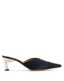 sculpted heel pointed toe mules
