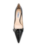 pointed leather pumps