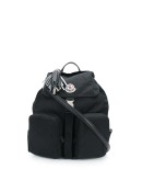 fringe detail logo backpack