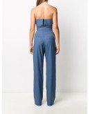 belted strapless jumpsuit