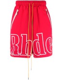 logo print shorts