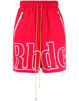 logo print shorts