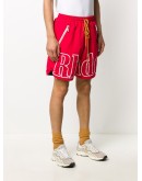 logo print shorts