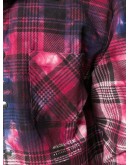 tie-dye plaid check shirt