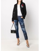 distressed cropped jeans