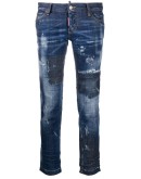 distressed cropped jeans