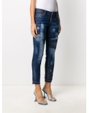 distressed cropped jeans