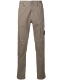 patch-embellished chinos