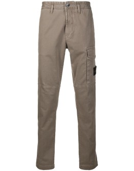 patch-embellished chinos