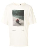 contrast print T-shirt