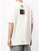 contrast print T-shirt