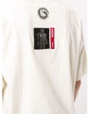 contrast print T-shirt