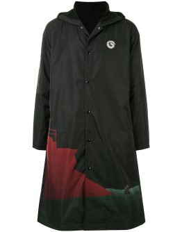 long-sleeved hooded coat