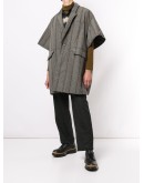 oversize check print coat