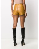 lambskin leather shorts