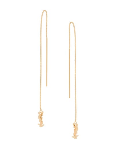 monogram drop earrings