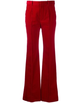 high-waisted straight-leg trousers