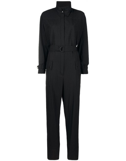 zip-front long-sleeve jumpsuit