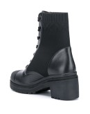 knitted-panel ankle boots