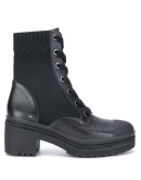 knitted-panel ankle boots